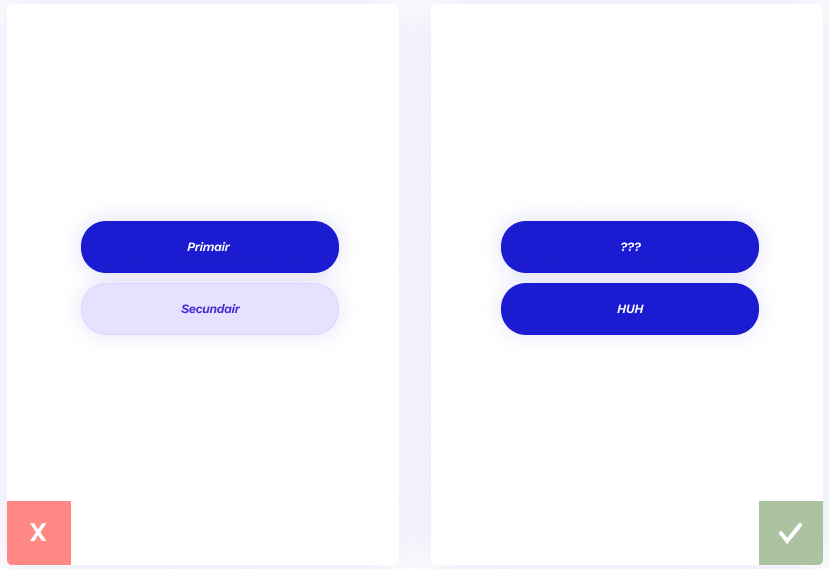 Call to action buttons voorbeeld